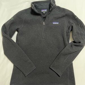 Patagonia Charcoal Quarter-Zip Fleece